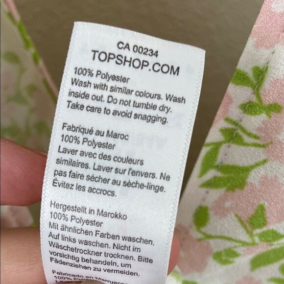 TOPSHOP Floral Plunging V-Neck Long Sleeve Maxi Dress size 4 - Picture 6 of 12